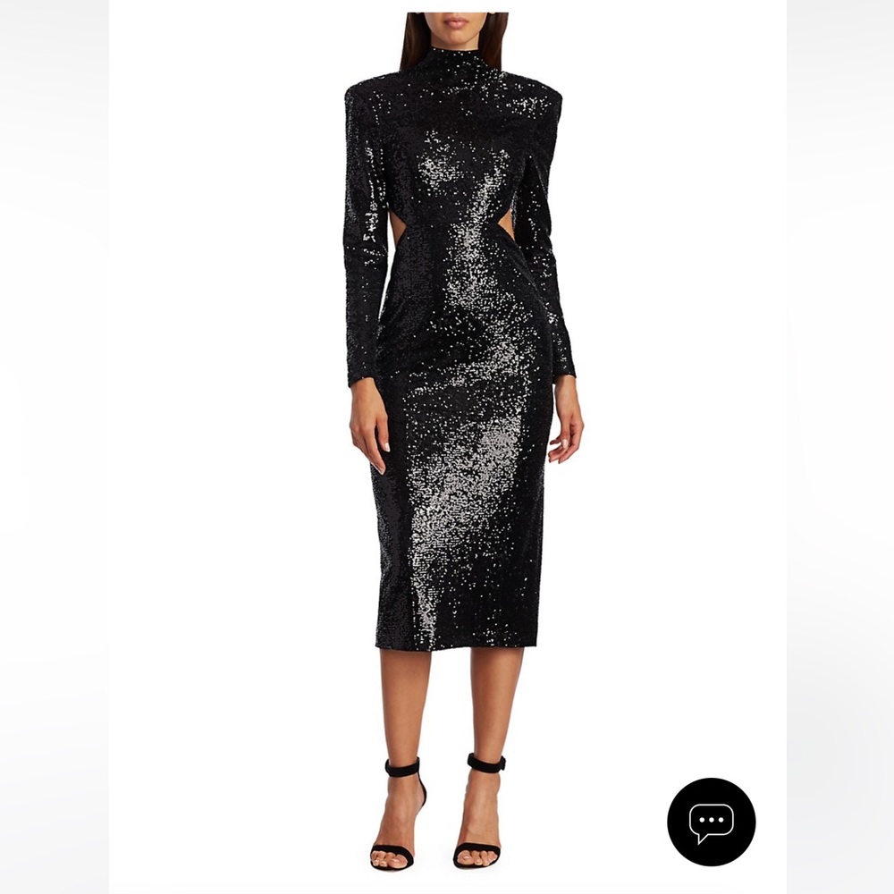 Cinq À Sept  Daniela black sequin party dress